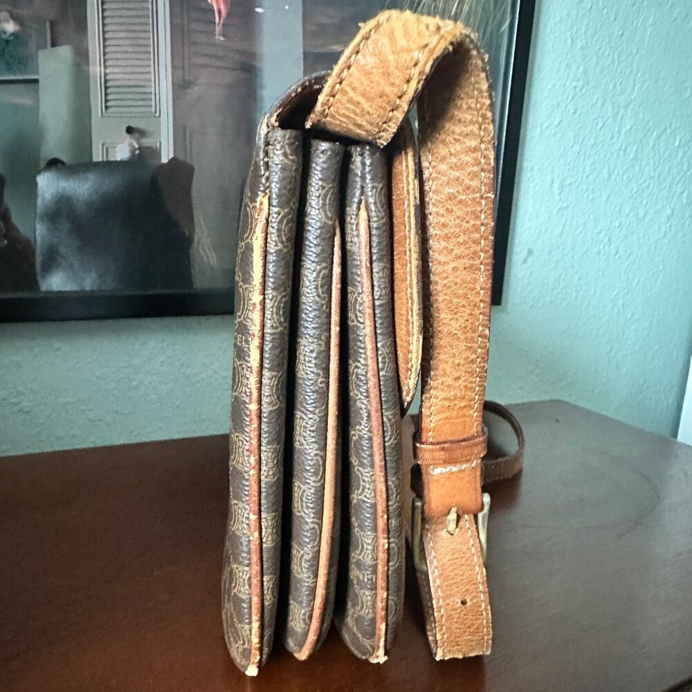 Celine Macadam Canvas Shoulder Bag PVC Leather - Picture 5 of 11